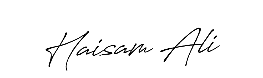 Also You can easily find your signature by using the search form. We will create Haisam Ali name handwritten signature images for you free of cost using Antro_Vectra_Bolder sign style. Haisam Ali signature style 7 images and pictures png