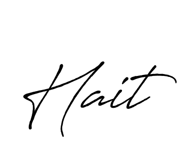 Use a signature maker to create a handwritten signature online. With this signature software, you can design (Antro_Vectra_Bolder) your own signature for name Hait. Hait signature style 7 images and pictures png