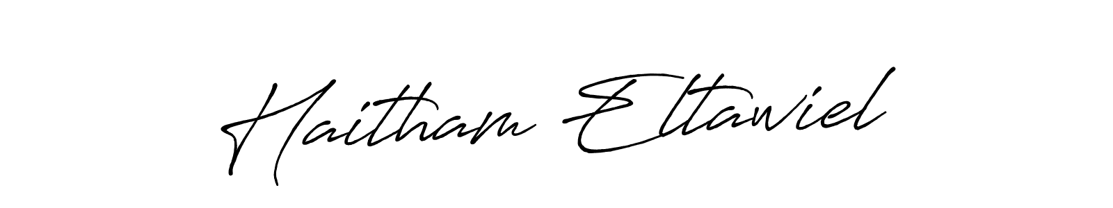 How to make Haitham Eltawiel signature? Antro_Vectra_Bolder is a professional autograph style. Create handwritten signature for Haitham Eltawiel name. Haitham Eltawiel signature style 7 images and pictures png