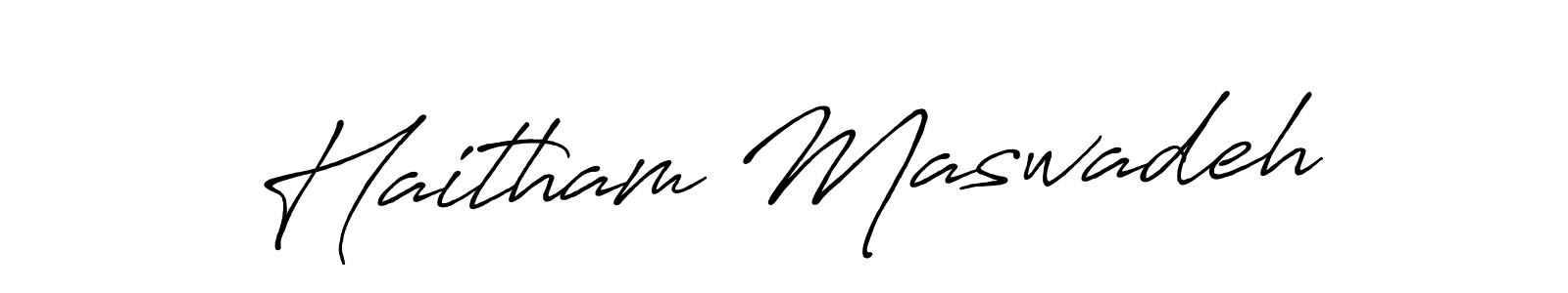 Make a beautiful signature design for name Haitham Maswadeh. Use this online signature maker to create a handwritten signature for free. Haitham Maswadeh signature style 7 images and pictures png