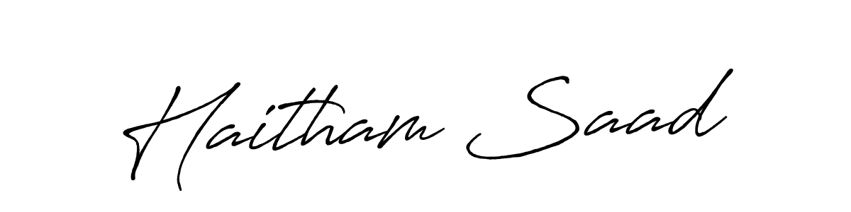 You can use this online signature creator to create a handwritten signature for the name Haitham Saad. This is the best online autograph maker. Haitham Saad signature style 7 images and pictures png