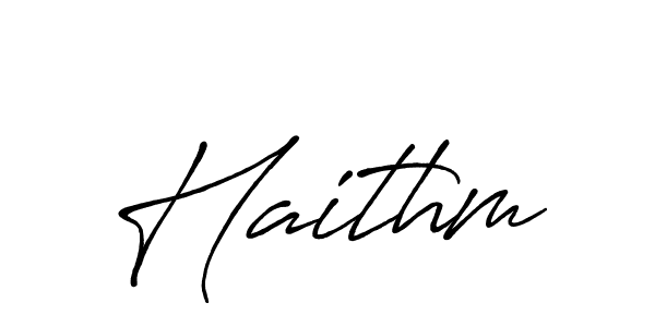 Also we have Haithm name is the best signature style. Create professional handwritten signature collection using Antro_Vectra_Bolder autograph style. Haithm signature style 7 images and pictures png