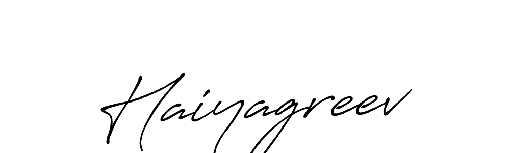 Make a beautiful signature design for name Haiyagreev. With this signature (Antro_Vectra_Bolder) style, you can create a handwritten signature for free. Haiyagreev signature style 7 images and pictures png