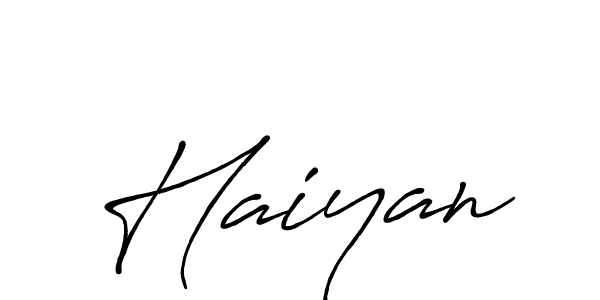 Design your own signature with our free online signature maker. With this signature software, you can create a handwritten (Antro_Vectra_Bolder) signature for name Haiyan. Haiyan signature style 7 images and pictures png