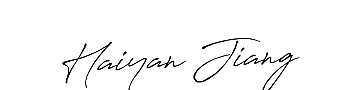 You should practise on your own different ways (Antro_Vectra_Bolder) to write your name (Haiyan Jiang) in signature. don't let someone else do it for you. Haiyan Jiang signature style 7 images and pictures png
