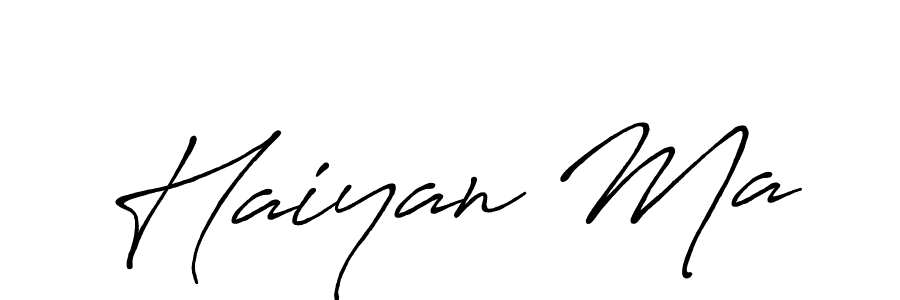 Design your own signature with our free online signature maker. With this signature software, you can create a handwritten (Antro_Vectra_Bolder) signature for name Haiyan Ma. Haiyan Ma signature style 7 images and pictures png
