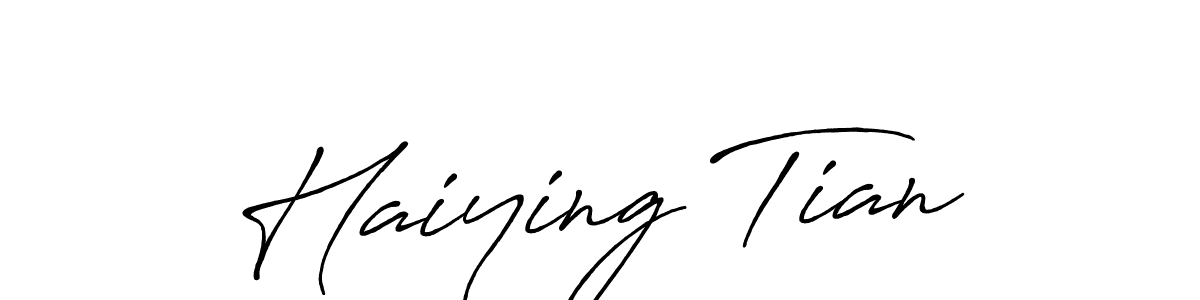 Haiying Tian stylish signature style. Best Handwritten Sign (Antro_Vectra_Bolder) for my name. Handwritten Signature Collection Ideas for my name Haiying Tian. Haiying Tian signature style 7 images and pictures png