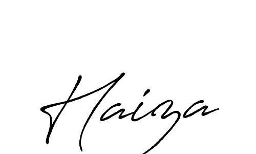Create a beautiful signature design for name Haiza. With this signature (Antro_Vectra_Bolder) fonts, you can make a handwritten signature for free. Haiza signature style 7 images and pictures png