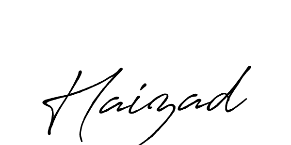 How to make Haizad signature? Antro_Vectra_Bolder is a professional autograph style. Create handwritten signature for Haizad name. Haizad signature style 7 images and pictures png
