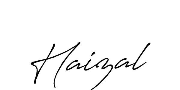 Haizal stylish signature style. Best Handwritten Sign (Antro_Vectra_Bolder) for my name. Handwritten Signature Collection Ideas for my name Haizal. Haizal signature style 7 images and pictures png