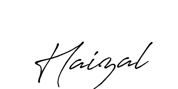 Haizal stylish signature style. Best Handwritten Sign (Antro_Vectra_Bolder) for my name. Handwritten Signature Collection Ideas for my name Haizal. Haizal signature style 7 images and pictures png