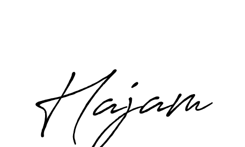 Use a signature maker to create a handwritten signature online. With this signature software, you can design (Antro_Vectra_Bolder) your own signature for name Hajam. Hajam signature style 7 images and pictures png