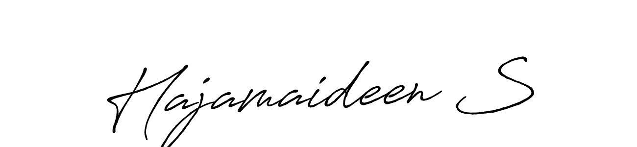 How to make Hajamaideen S signature? Antro_Vectra_Bolder is a professional autograph style. Create handwritten signature for Hajamaideen S name. Hajamaideen S signature style 7 images and pictures png