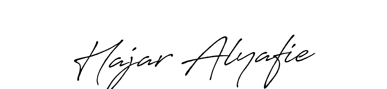 How to make Hajar Alyafie name signature. Use Antro_Vectra_Bolder style for creating short signs online. This is the latest handwritten sign. Hajar Alyafie signature style 7 images and pictures png