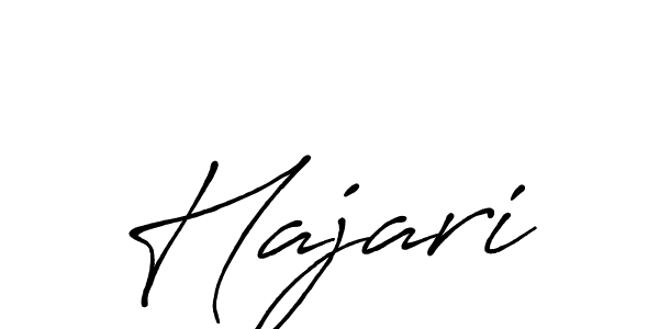 Use a signature maker to create a handwritten signature online. With this signature software, you can design (Antro_Vectra_Bolder) your own signature for name Hajari. Hajari signature style 7 images and pictures png