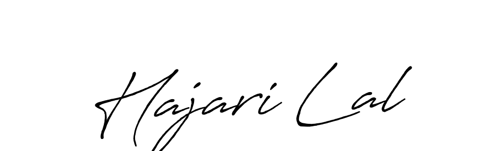 How to make Hajari Lal name signature. Use Antro_Vectra_Bolder style for creating short signs online. This is the latest handwritten sign. Hajari Lal signature style 7 images and pictures png