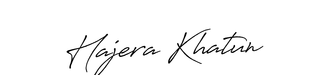 Create a beautiful signature design for name Hajera Khatun. With this signature (Antro_Vectra_Bolder) fonts, you can make a handwritten signature for free. Hajera Khatun signature style 7 images and pictures png