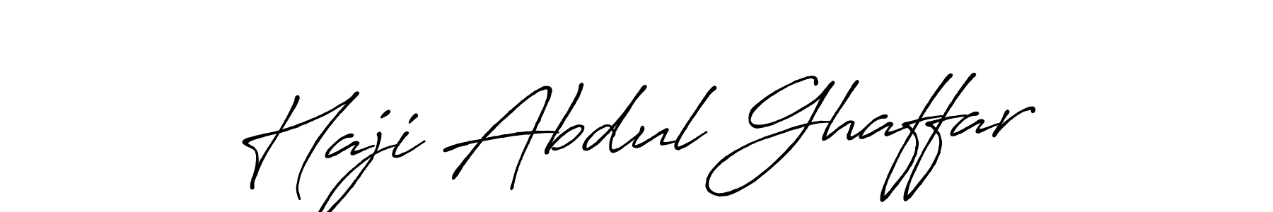 Create a beautiful signature design for name Haji Abdul Ghaffar. With this signature (Antro_Vectra_Bolder) fonts, you can make a handwritten signature for free. Haji Abdul Ghaffar signature style 7 images and pictures png