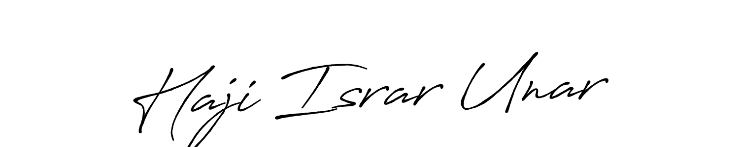 How to make Haji Israr Unar signature? Antro_Vectra_Bolder is a professional autograph style. Create handwritten signature for Haji Israr Unar name. Haji Israr Unar signature style 7 images and pictures png