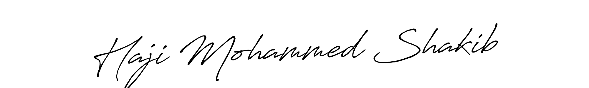 Use a signature maker to create a handwritten signature online. With this signature software, you can design (Antro_Vectra_Bolder) your own signature for name Haji Mohammed Shakib. Haji Mohammed Shakib signature style 7 images and pictures png