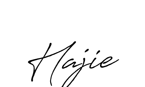 Use a signature maker to create a handwritten signature online. With this signature software, you can design (Antro_Vectra_Bolder) your own signature for name Hajie. Hajie signature style 7 images and pictures png