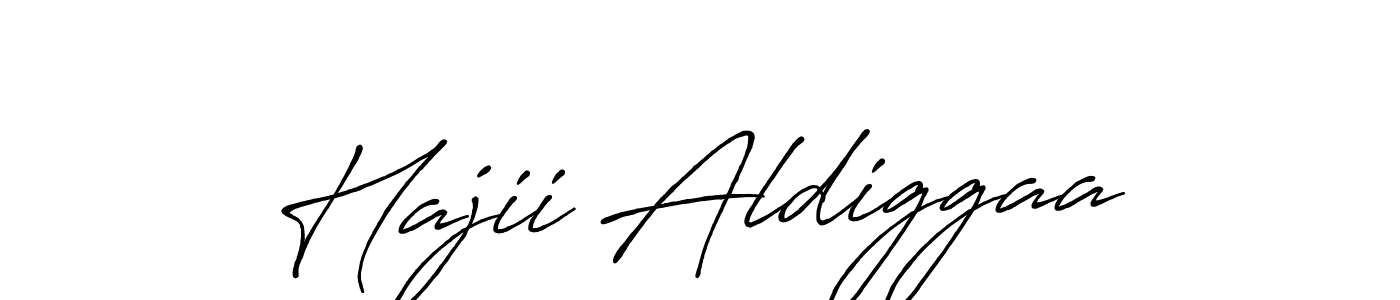 Antro_Vectra_Bolder is a professional signature style that is perfect for those who want to add a touch of class to their signature. It is also a great choice for those who want to make their signature more unique. Get Hajii Aldiggaa name to fancy signature for free. Hajii Aldiggaa signature style 7 images and pictures png