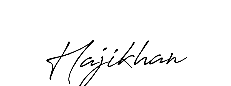 Use a signature maker to create a handwritten signature online. With this signature software, you can design (Antro_Vectra_Bolder) your own signature for name Hajikhan. Hajikhan signature style 7 images and pictures png