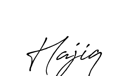 How to make Hajiq name signature. Use Antro_Vectra_Bolder style for creating short signs online. This is the latest handwritten sign. Hajiq signature style 7 images and pictures png