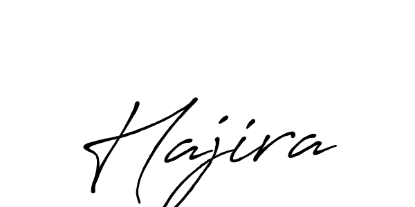 Use a signature maker to create a handwritten signature online. With this signature software, you can design (Antro_Vectra_Bolder) your own signature for name Hajira. Hajira signature style 7 images and pictures png