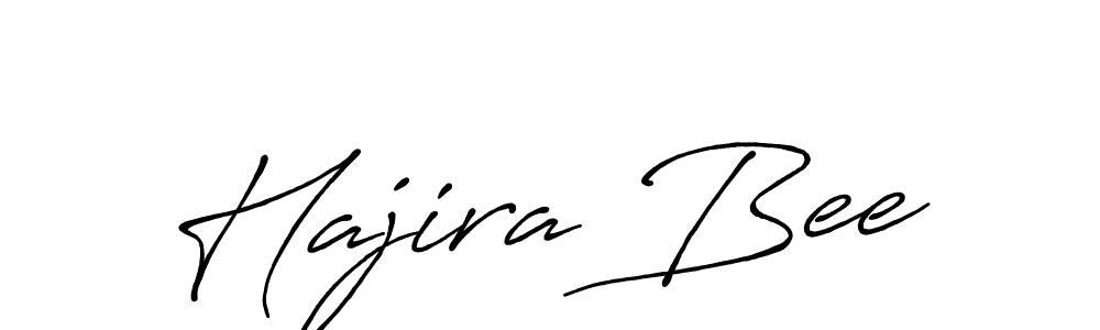 How to make Hajira Bee signature? Antro_Vectra_Bolder is a professional autograph style. Create handwritten signature for Hajira Bee name. Hajira Bee signature style 7 images and pictures png