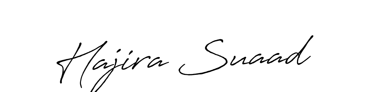 Similarly Antro_Vectra_Bolder is the best handwritten signature design. Signature creator online .You can use it as an online autograph creator for name Hajira Suaad. Hajira Suaad signature style 7 images and pictures png
