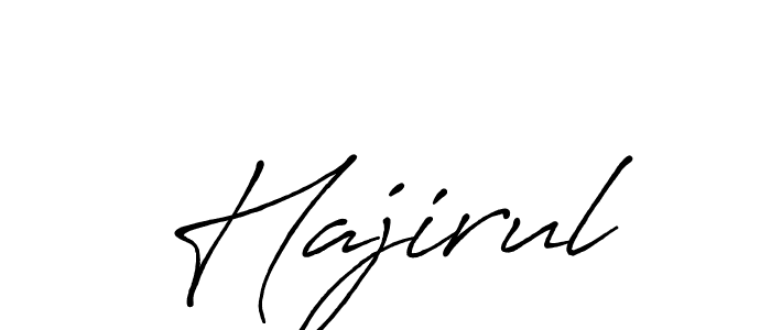 Make a beautiful signature design for name Hajirul. With this signature (Antro_Vectra_Bolder) style, you can create a handwritten signature for free. Hajirul signature style 7 images and pictures png