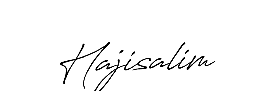 It looks lik you need a new signature style for name Hajisalim. Design unique handwritten (Antro_Vectra_Bolder) signature with our free signature maker in just a few clicks. Hajisalim signature style 7 images and pictures png