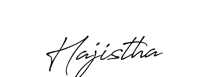 Make a beautiful signature design for name Hajistha. With this signature (Antro_Vectra_Bolder) style, you can create a handwritten signature for free. Hajistha signature style 7 images and pictures png