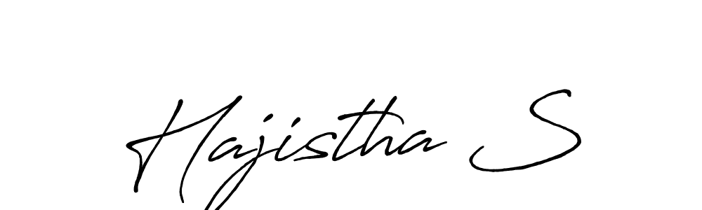 Make a short Hajistha S signature style. Manage your documents anywhere anytime using Antro_Vectra_Bolder. Create and add eSignatures, submit forms, share and send files easily. Hajistha S signature style 7 images and pictures png