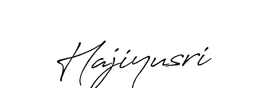 Make a beautiful signature design for name Hajiyusri. With this signature (Antro_Vectra_Bolder) style, you can create a handwritten signature for free. Hajiyusri signature style 7 images and pictures png