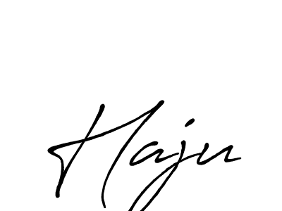 How to make Haju name signature. Use Antro_Vectra_Bolder style for creating short signs online. This is the latest handwritten sign. Haju signature style 7 images and pictures png