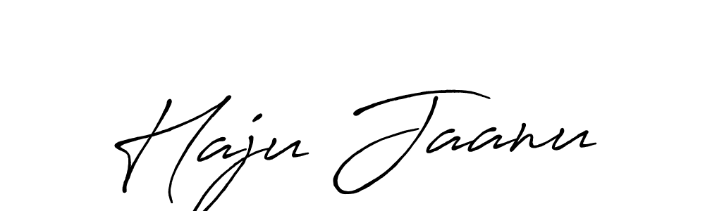 Make a beautiful signature design for name Haju Jaanu. With this signature (Antro_Vectra_Bolder) style, you can create a handwritten signature for free. Haju Jaanu signature style 7 images and pictures png