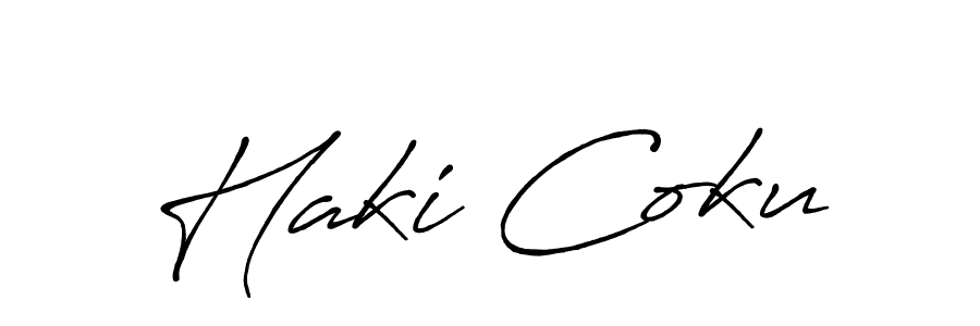 The best way (Antro_Vectra_Bolder) to make a short signature is to pick only two or three words in your name. The name Haki Coku include a total of six letters. For converting this name. Haki Coku signature style 7 images and pictures png