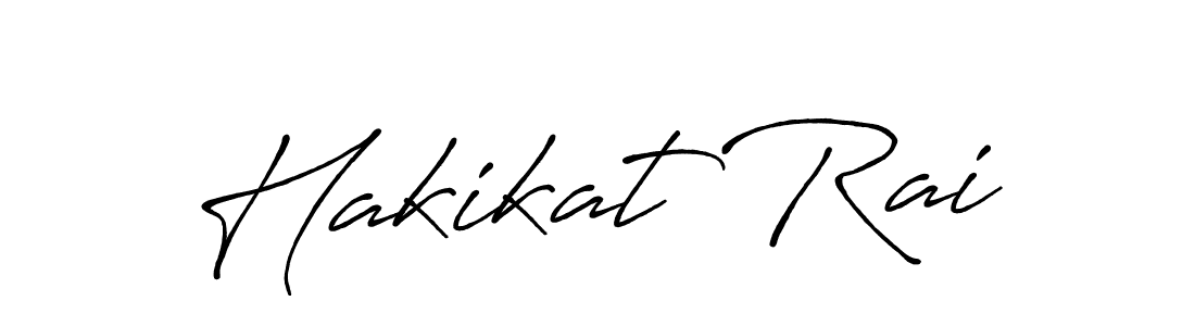 How to make Hakikat Rai name signature. Use Antro_Vectra_Bolder style for creating short signs online. This is the latest handwritten sign. Hakikat Rai signature style 7 images and pictures png