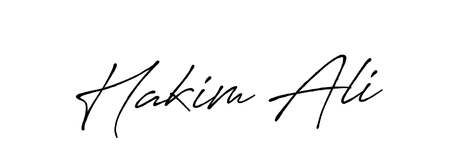 Make a beautiful signature design for name Hakim Ali. With this signature (Antro_Vectra_Bolder) style, you can create a handwritten signature for free. Hakim Ali signature style 7 images and pictures png