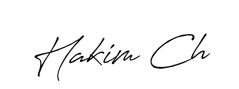 How to make Hakim Ch name signature. Use Antro_Vectra_Bolder style for creating short signs online. This is the latest handwritten sign. Hakim Ch signature style 7 images and pictures png