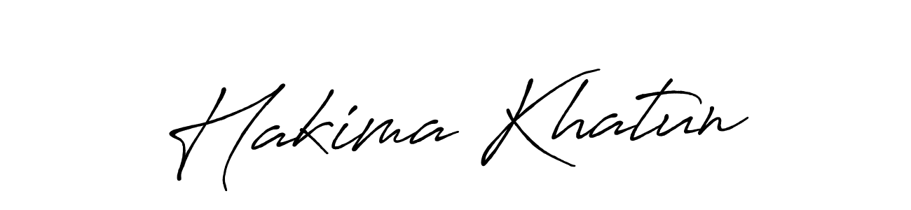 Design your own signature with our free online signature maker. With this signature software, you can create a handwritten (Antro_Vectra_Bolder) signature for name Hakima Khatun. Hakima Khatun signature style 7 images and pictures png