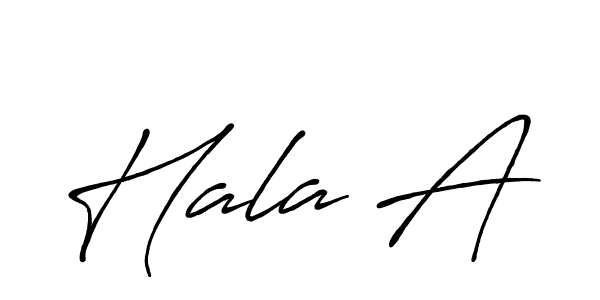 How to make Hala A signature? Antro_Vectra_Bolder is a professional autograph style. Create handwritten signature for Hala A name. Hala A signature style 7 images and pictures png