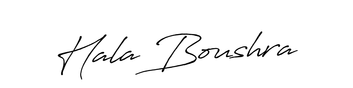 Similarly Antro_Vectra_Bolder is the best handwritten signature design. Signature creator online .You can use it as an online autograph creator for name Hala Boushra. Hala Boushra signature style 7 images and pictures png