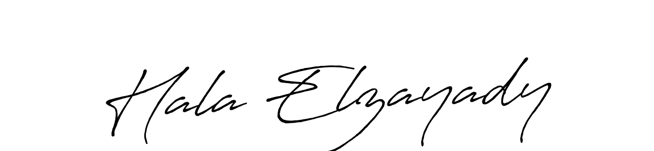 Hala Elzayady stylish signature style. Best Handwritten Sign (Antro_Vectra_Bolder) for my name. Handwritten Signature Collection Ideas for my name Hala Elzayady. Hala Elzayady signature style 7 images and pictures png