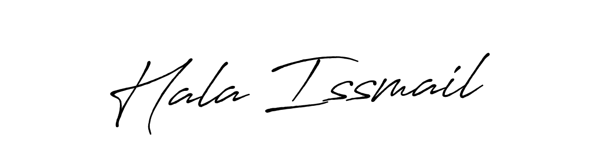 Design your own signature with our free online signature maker. With this signature software, you can create a handwritten (Antro_Vectra_Bolder) signature for name Hala Issmail. Hala Issmail signature style 7 images and pictures png