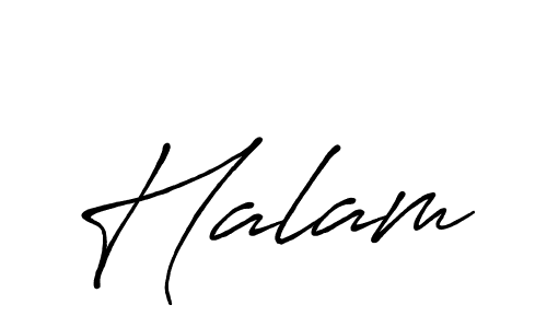 Use a signature maker to create a handwritten signature online. With this signature software, you can design (Antro_Vectra_Bolder) your own signature for name Halam. Halam signature style 7 images and pictures png