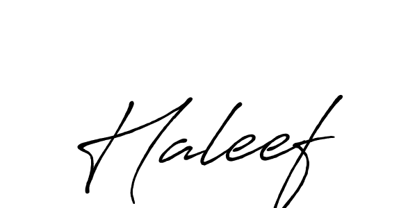 Use a signature maker to create a handwritten signature online. With this signature software, you can design (Antro_Vectra_Bolder) your own signature for name Haleef. Haleef signature style 7 images and pictures png