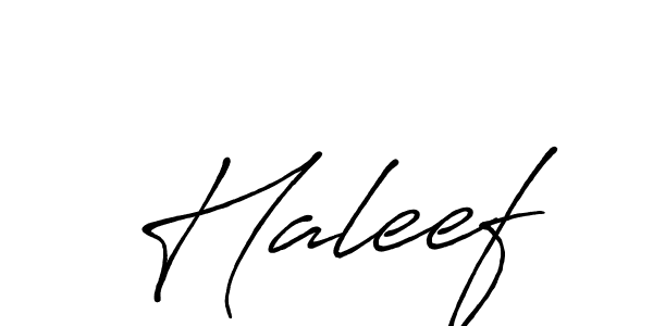 Use a signature maker to create a handwritten signature online. With this signature software, you can design (Antro_Vectra_Bolder) your own signature for name Haleef. Haleef signature style 7 images and pictures png